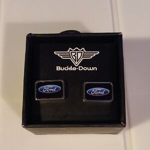 Buckle-Down Ford Logo Blue Cufflinks